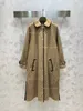 Designer de luxe femmes trench-coat femme coupe-vent veste classique lettres complètes réversible lâche ceinture manteau femme décontracté long trenchs manteau