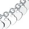 Bedelarmbanden beroemde ketting 925 sterling zilveren ontwerper merken klassieke charm -diy armband multi -hartlabel handkleding handkleding
