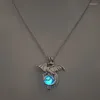 Pendentif Colliers Lumineux Glowing Dragon Alliage Collier Vintage Animal Clavicule Chaîne Glow In The Dark pour Hommes Halloween Cadeau