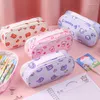 Protable Animal Pencil Case Cartoon Bear Fruit Pen Bag Box For Kids Gift Cosmetic Stationery Pouch School Supplies