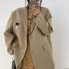 Trajes de mujer Blazers Traje Blazer Ropa de mujer Moda estética Doble botonadura Abrigo holgado Mujer Vintage Ropa de abrigo de manga larga