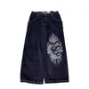 Женские джинсы Мужские мешковатые джинсы High Street Jnco Корона с вышивкой y2k Одежда винтажная одежда в стиле Харадзюку с высокой талией и прямыми джинсами T231118