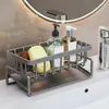 Küche Lagerung Geschirrtuch Rack Regal Abfluss Schwamm Halter Tücher Ablassen Seife Waschbecken Organizer