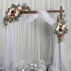 Christmas Decorations 2 Pieces Wedding Arch Flowers Rose hydrangea Rustic Garlands Silk Peony Flower for Reception Wall Ceremony 231120