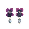 Dangle Earrings Sweet Statement Enamel Glaze Flower For Women 2023 Trend Brand Jewellery Europe And America Temperament