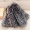 Jackor Autumn Winter Style Silver Imitation Raccoon päls rund nackbarn kappa mode förtjockas flickor jacka tz102 231121