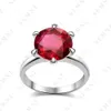 Wedding Rings SEMNI 05ct50ct Diamond Ruby Ring For Women Sapphire 925 Sterling Silver Love Engagement Promise Band Free 231120