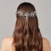 Moda colore argento pettine per capelli da sposa vite fiore foglia copricapo da sposa accessori per capelli fatti a mano da donna