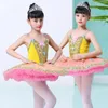 Stage Wear Ballet pour enfants Little Swan Performance Costume Tutu Jupe Sling Lake Girl