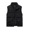 Men's Vests Warm Waistcoat Men Vest Cozy Winter Plush Sleeveless With Stand Collar Zipper Closure Pockets For Warmth