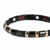 Bracelets de link Cadeia Black Gold Gold Magnetic Health Brangelet Bangle 316L Aço inoxidável 4 em 1 jóias de cura para homens ou WomenLink LinkLink