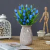 Fleurs décoratives 8 paquets de tulipes artificielles résistantes aux UV, fausses plantes d'arbustes de verdure pour la maison, le jardin, le porche, la fenêtre, la ferme, décor