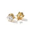 Stud 10Mm Hip Hop Earrings S925 Sier Needle Simated Diamond 18K Real Gold Rock Rapper Jewelry Drop Delivery Dhbzt