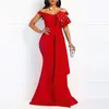 Casual Dresses Sexy Lace Off Shoulder Sleeveless Beaded Long Maxi Party Women Evening Elegant Night Club Bodycon Mermaid Dress