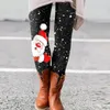 Frauen Leggings Hosen Schneemann Grafik Weihnachten Stiefel Isolierte Strumpfhosen Gebürstet Winter Pantalones De Mujer