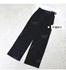 Женские брюки Kpop Girl Group ROSE, уличная одежда, свободные карманы, прямые женские черные брюки, лето 2023, повседневные женские широкие брюки с высокой талией