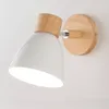 Vägglampa nordisk e27 led hem dekor trä och aluminium modern enkelhet roterbar sconce för sängen sovrum vardagsrumsstudie