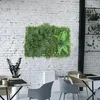 Fleurs décoratives simulées mur vert fausses plantes panneau extérieur mélange verdure toile de fond décoration panneaux de clôture pour plastique intérieur faux