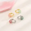 Brincos de argola na moda prata ouro cor gota hetian jade rosa verde para mulheres presente da menina moda jóias dropship atacado