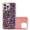 Bling glitter leopard caso para iphone 13 12 11 pro max x xr xs max proteção 2 em 1 capa casos