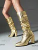 Boots INS Brand Luxury Designer Platform Block High Heels Women Mid Calf Boots Fashion Candy Color Zipper Goth Ladies Shoes T231121