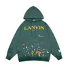 Herensweaters Designer Gallerry Streetwear Dept Fashion Hoodie Heren De juiste versie van LANVIN internetberoemdheid met dezelfde inktspattende graffitiprint 6ELD6
