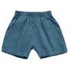 Shorts 2023 bébé garçons été coton solide PP lin pour filles sarouel enfant en bas âge enfants court décontracté enfants vêtements 1 7y 230420