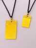 Pendentif Colliers Collier en or dur, peu importe la marque hommes et femmes couples lanière simulation corde tressée plaquée jaune