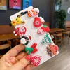 Accessori per capelli 10 pezzi Albero di Natale Bambini Baby Kid Ragazza Cute Cartoon Pupazzo di neve Alce Clip Pin Forcine Hairgrip Barrettes