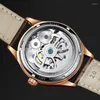 Montres-bracelets Design Original Montre Homme Double Tourbillon Automatique Mécanique Squelette Mode Casual Affaires HorlogeMontres-Bracelets