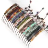 Strand 20pcs Braided Stone Bead Weaving Chain Contracted Bracelet Women Men Energy Beads Buddha Jewelry