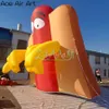 Cibo per hot dog gonfiabile pubblicitario gigante all'aperto personalizzato con asciugacapelli per la decorazione di eventi di apertura del negozio