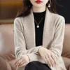 Women's shirt mivmiv designer fashion top brand Foreign style lazy style new style shawl cardigan collar less jacket loose cape knitted cardigan sweater cover up