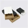 Подарочная упаковка белая/черная/Kraft Paper Der Shape Shape Коробка для мыла разных размеров.