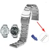 Uhrenarmbänder 18mm 20mm 22mm 24mm Massives Edelstahlarmband Metalltaucherband Doppelpresse Faltsicherheitsschnalle Armband Für