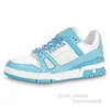 2023 Tênis Designer Virgil Trainer Sapatos Casuais Couro de Bezerro Abloh Branco Verde Vermelho Azul Letras Sobreposições Plataforma Tênis Baixos Tamanho 36-45