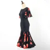 Stage Wear Mesh Ballroom Dance Dress For Women Costume elegante Performance Waltz Tango Outfit Abiti firmati DL7211