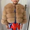 Women's Fur Faux Fur Children's fur jacket real fur childs fur jacket suitable for girls and boys aged 4-6 years old Kids fur jacket universalL231121