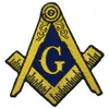 Nociones de costura Herramientas Logotipo masónico Ropa de hierro bordada Emblema de Mason Lodge G Brújula cuadrada Coser en cualquier prenda Entrega de entrega Dh8Kh