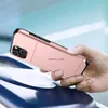 Casos de telefone de armadura para iPhone X Luxury Shell Silicone Credit Holdter Slide Cartlet Capa Caso