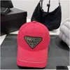 Ball Caps Projektanci czapka baseballowa Casquette Casquette Rhinestone duży trójkąt luksusowy klasyczny moda kobiety i mężczyźni Sunshade Sports Outo Dhcxo