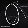 Chains 2023 Simulated Pearl Backdrop Necklaces Back Chain Jewelry For Women Party Wedding Backless Dress Accessories