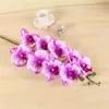 Dekorativa blommor Latex 9-huvuden Artificial Butterfly Orchid 3dprint stor storlek Fake Phalaenopsis Silicon Pu Real Touch Wedding Home Decor