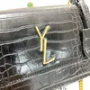 Designväska kvinnors mode läder axelväska krokodil mönster crossbody väska damer guldkedja crossbody väskor kvinnor handväska plånbok 88991