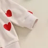 Kleidungssets Kleinkind Baby Valentine S Frühling Winter Anzug Langarm Rundhalsausschnitt Stretchhose Gestickte Herzmuster