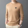 Man Sweaters High Neck Shirt Budge Sweatshirts Mens Jumpers Turtleneck Pullover Sweatshirt Men Tops Knit Sweater Asian Size S-3XL