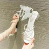 Sandals Xibeilove 2023 Summer Women s Fashion Butterfly Wrap Mid Heel Banquet Luxury Wedding Bridal Shoes 230420