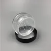 5ML 5G Portable Empty Clear Make-up Powder Puff Box Case Container with Powder Sifter and Black Screw Lid Loose Powder Jar Pot Pjesk