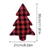 Kussen Kerstboom Comfortabel Zacht Warm Rood Plaid Pluche Gevulde Kussens Speelgoed Vakantiecadeau Voor Woonkamer