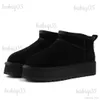 Buty Aobreugg 2023 Zimowa nowa krajowa platforma wiatru grube podekscytowane 3,5 cm naturalne futra wełniane buty śnieżne T231121